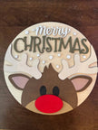 Merry Chistmas Reindeer Door Hanger