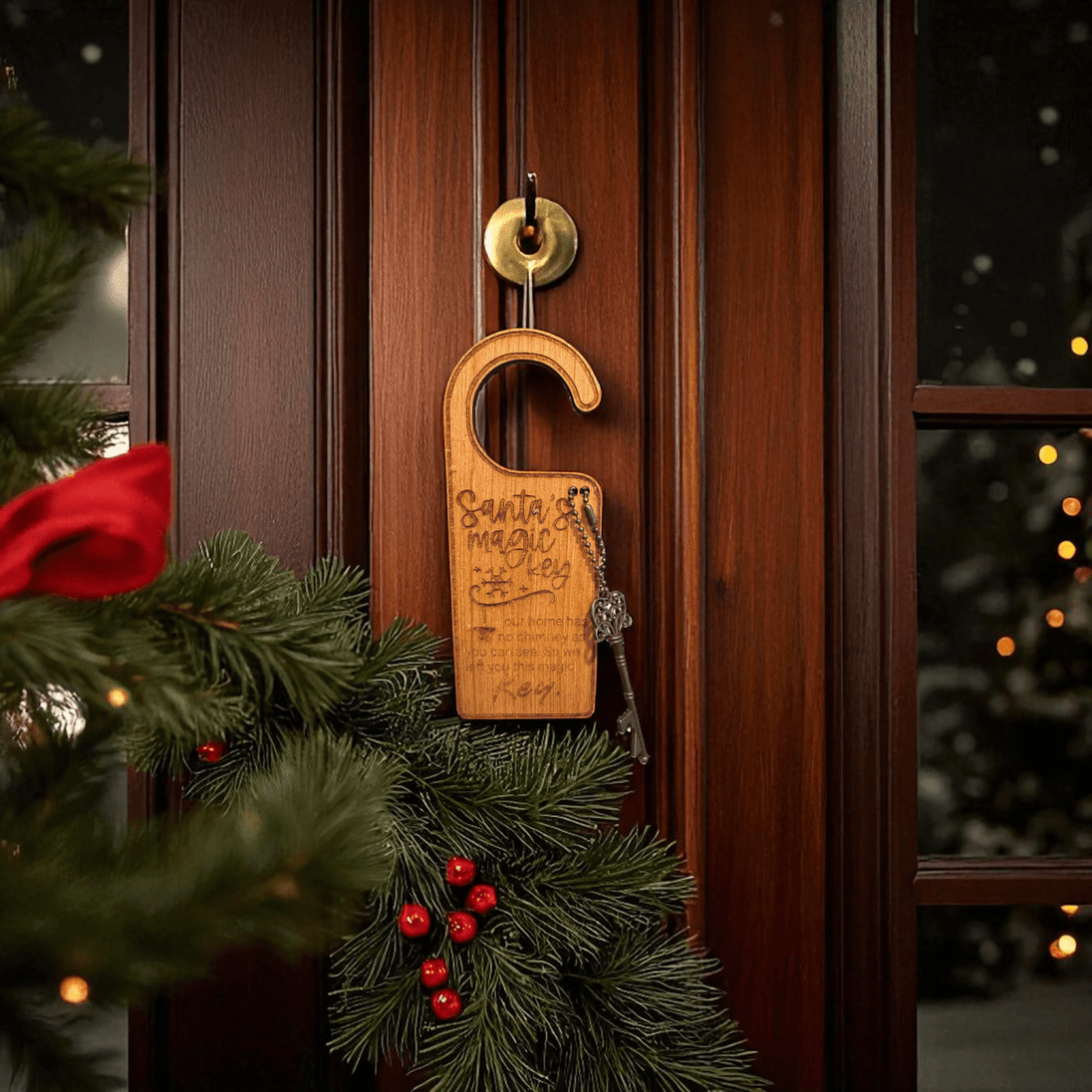 Santa Magic Key Rustic Halo