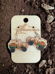 Off Road Jeeper Wood Earrings - Rustic Halo
