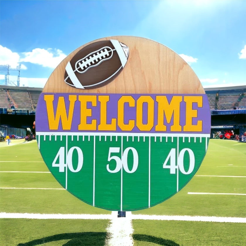 Football Welcome Sign