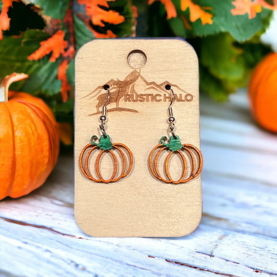 Pumpkin Earrings - Rustic Halo