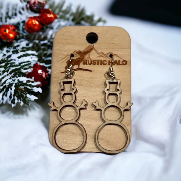 Snowman Dangling Earrings