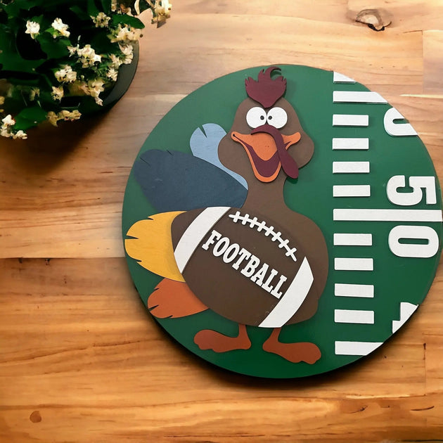 Turkey Football Round Door Hanger