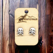 Skull and Cross Bone Stud Earrings - Rustic Halo