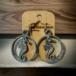 Seahorse Medallion Earrings - Rustic Halo