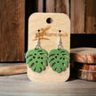 Monstera Leaf Earrings - Rustic Halo