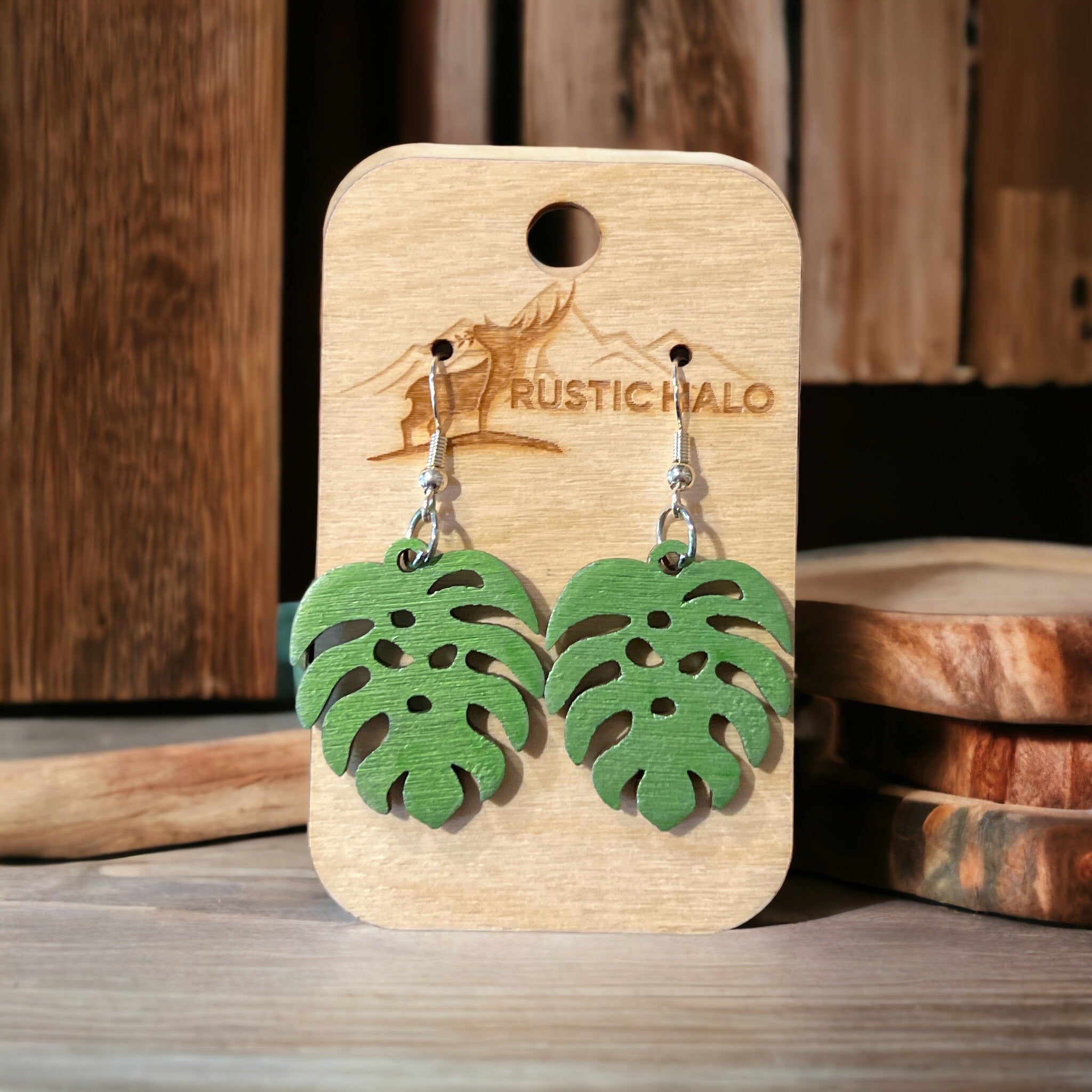 Monstera Leaf Earrings