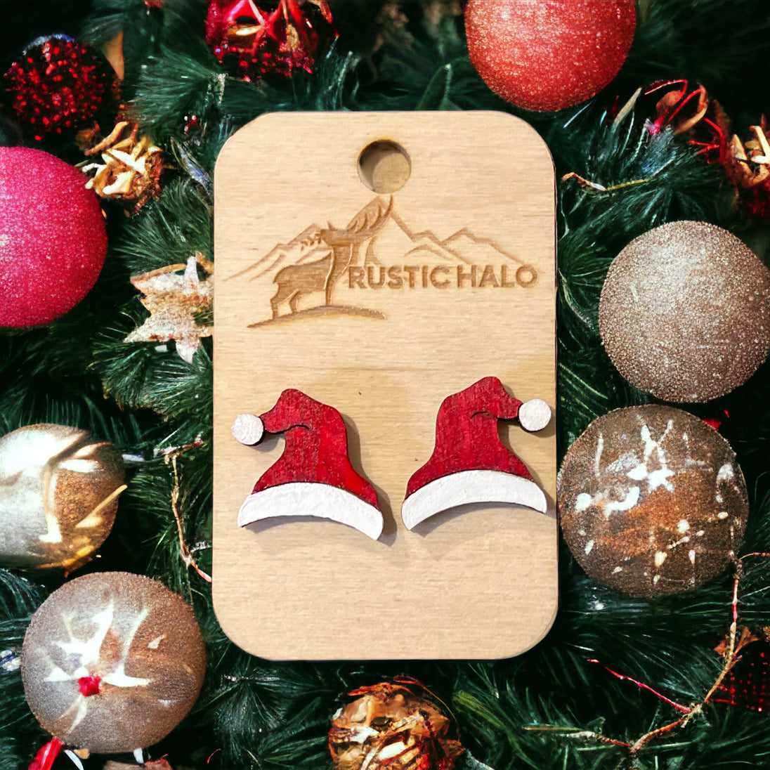 Santa Hat Stud Earrings