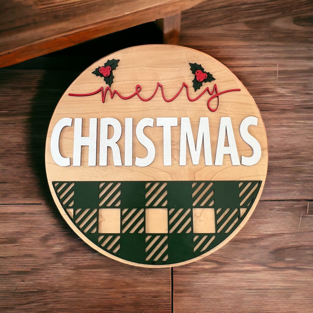 Merry Christmas Round Door Hanger
