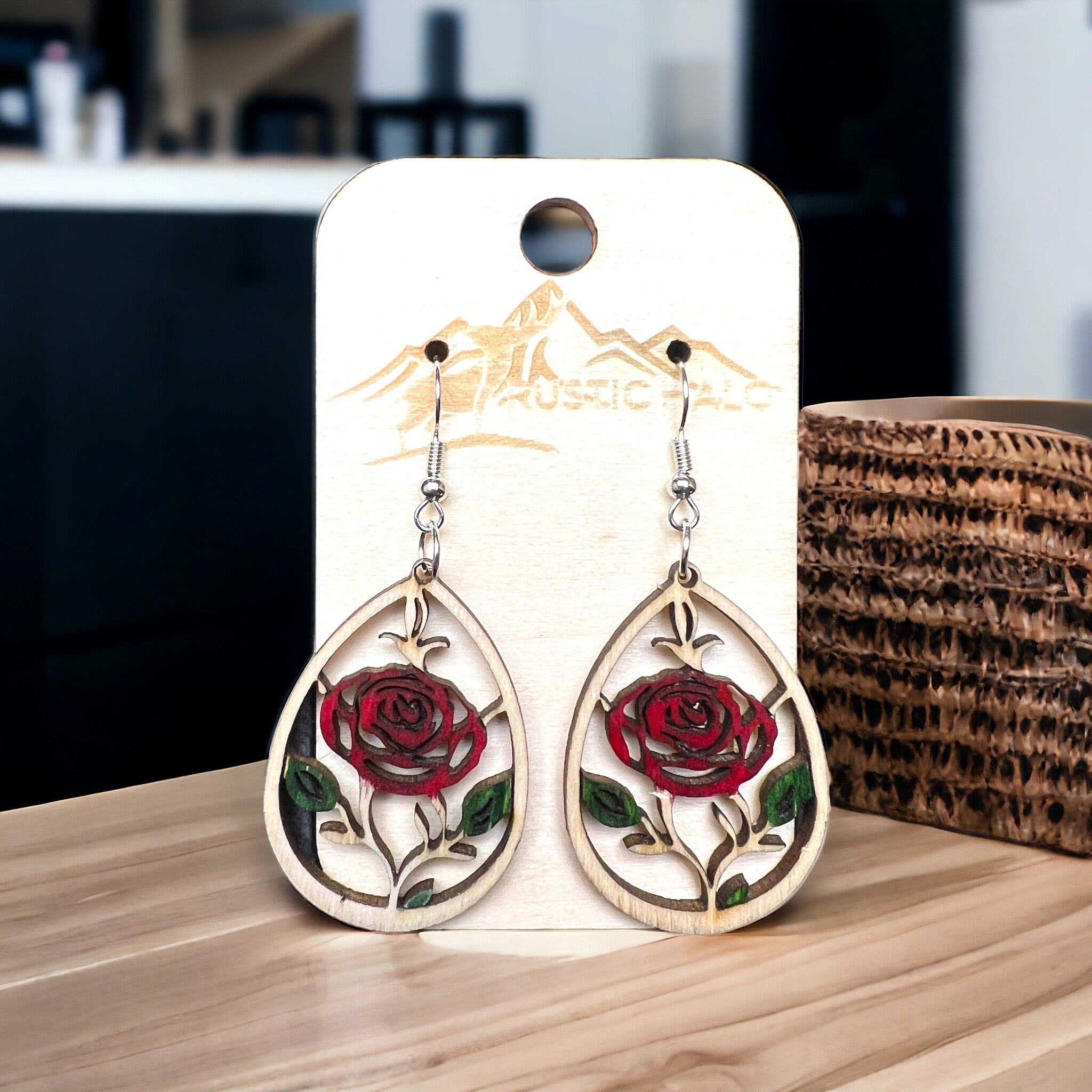 Rose Teardrop Earring