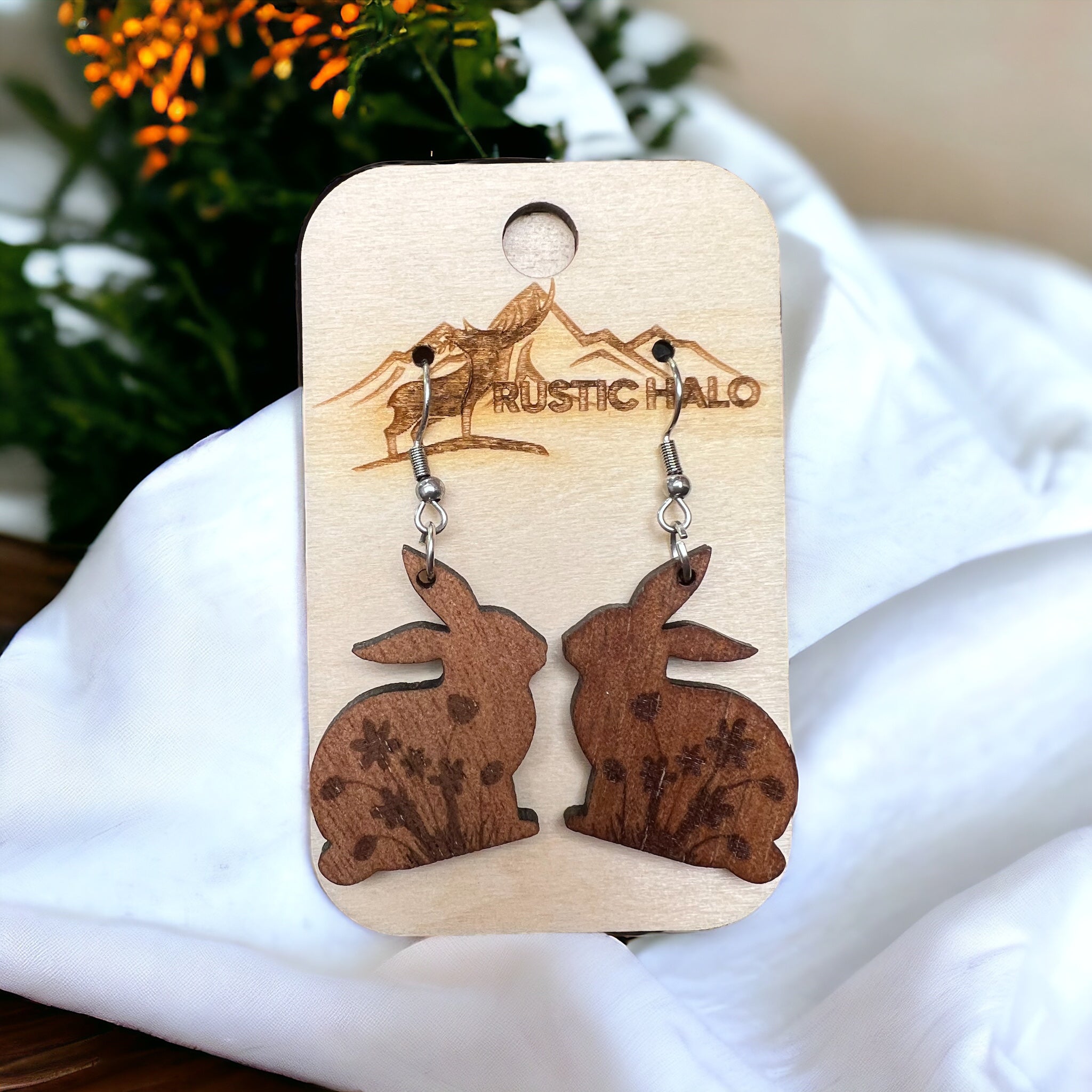 Bunny Floral Dangle Earrings