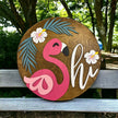 Flamingo Hi Welcome Sign