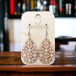  Engraved Scalloped Dangle Earrings