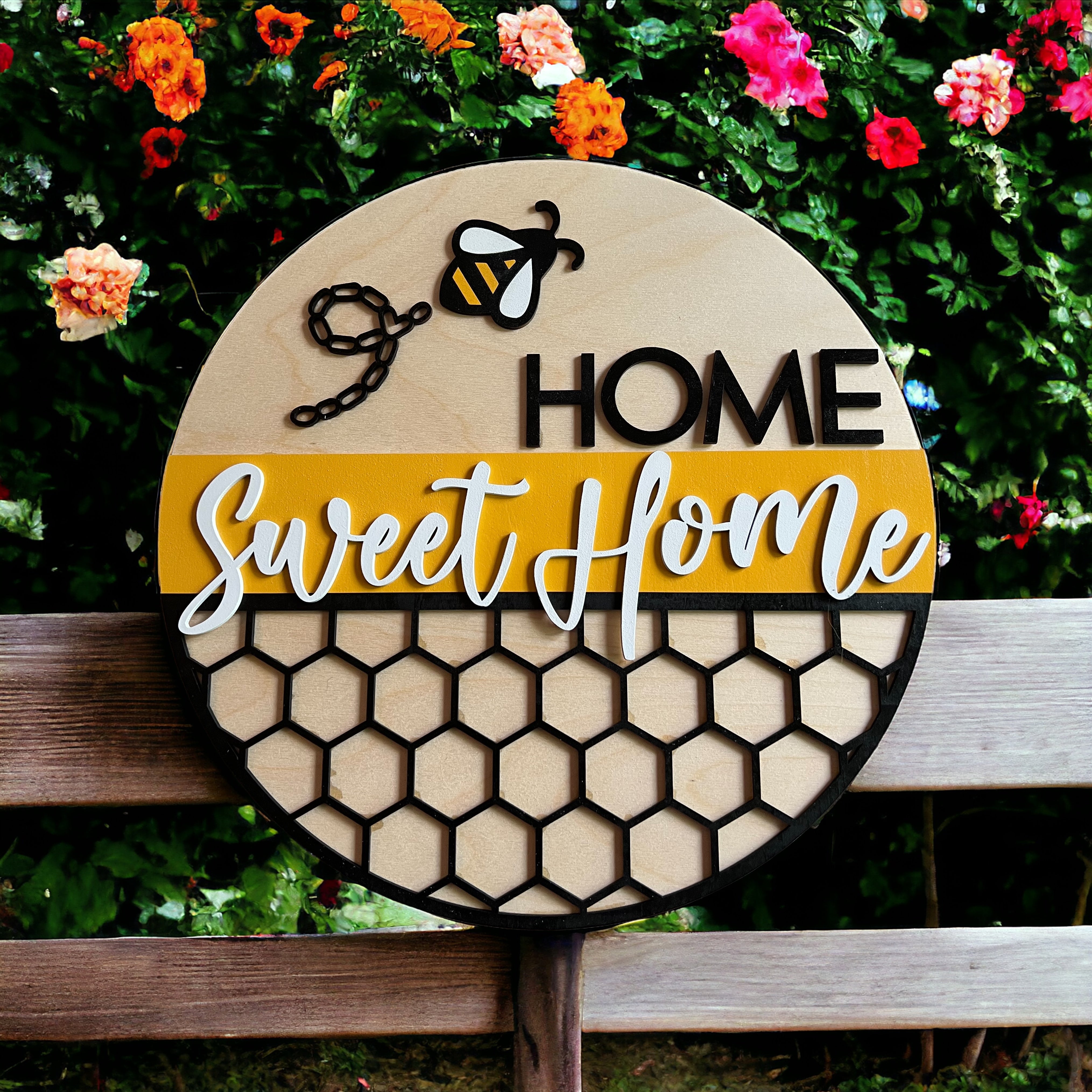 Home Sweet Home Bee Novelty Sign