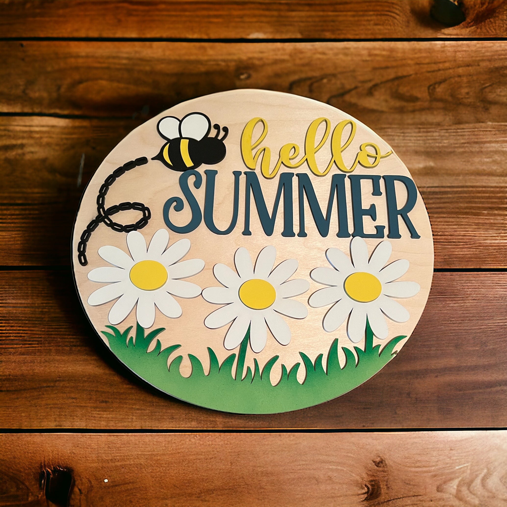 Hello Summer Bee Novelty Sign