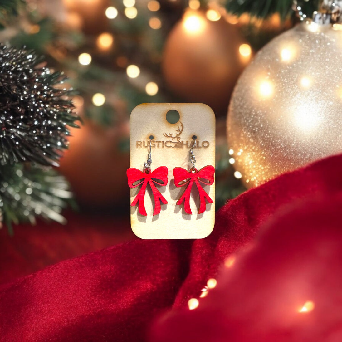 Christmas Bow Earrings