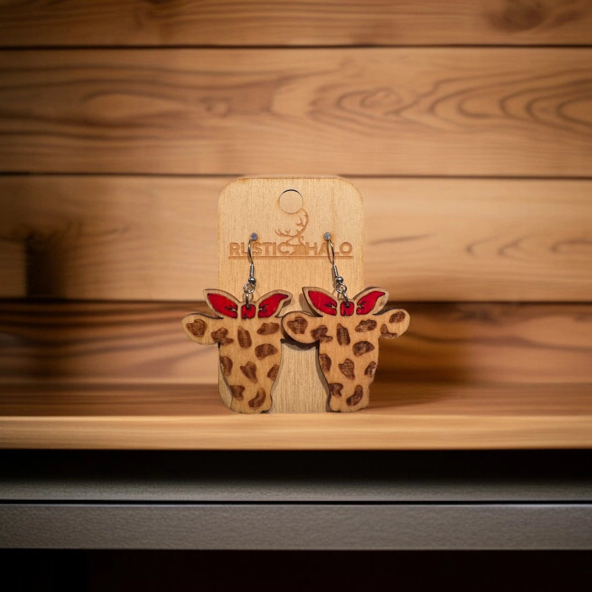 Spotted Cow Earrings - Rustic Halo