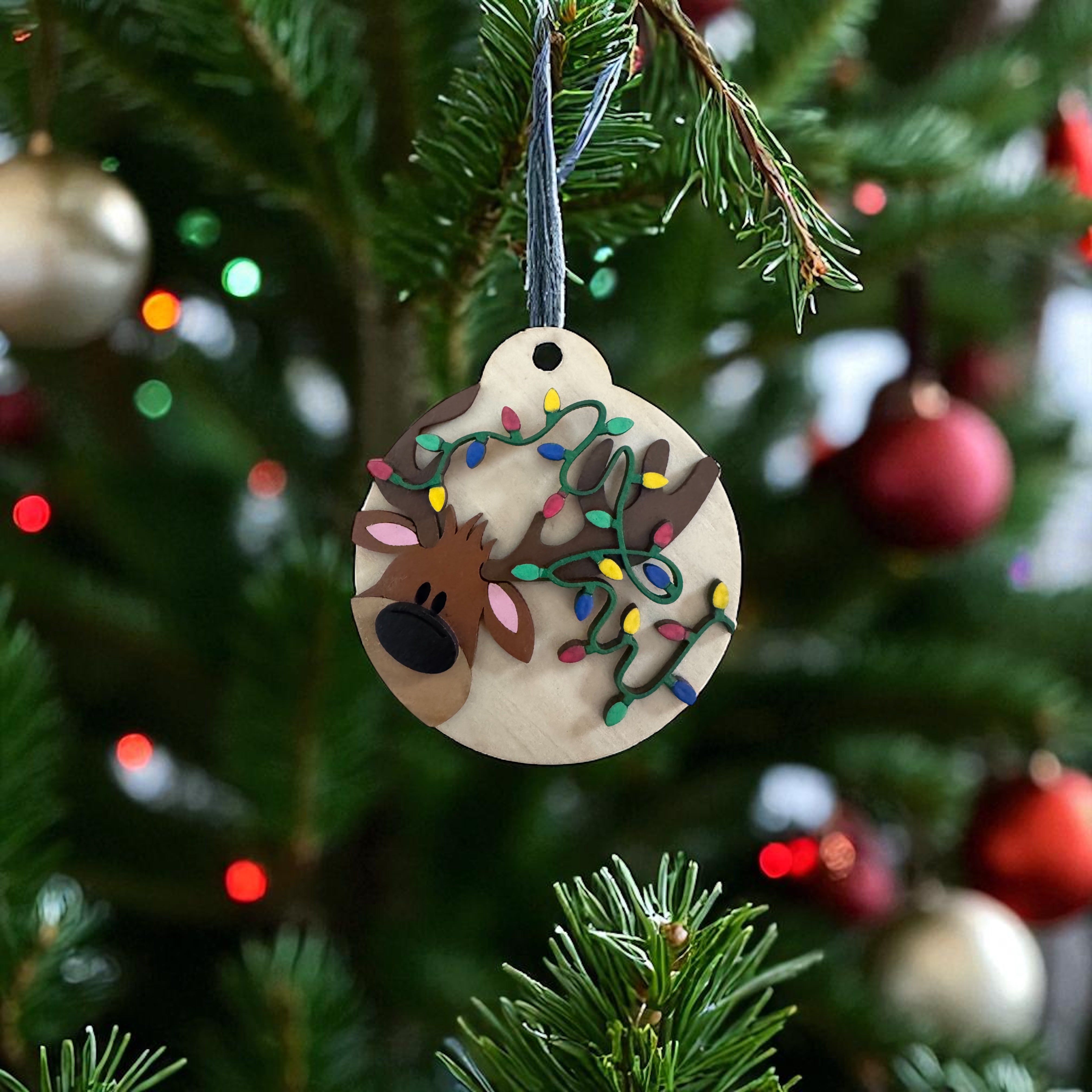 Clumsy Reindeer Christmas Tree Ornament