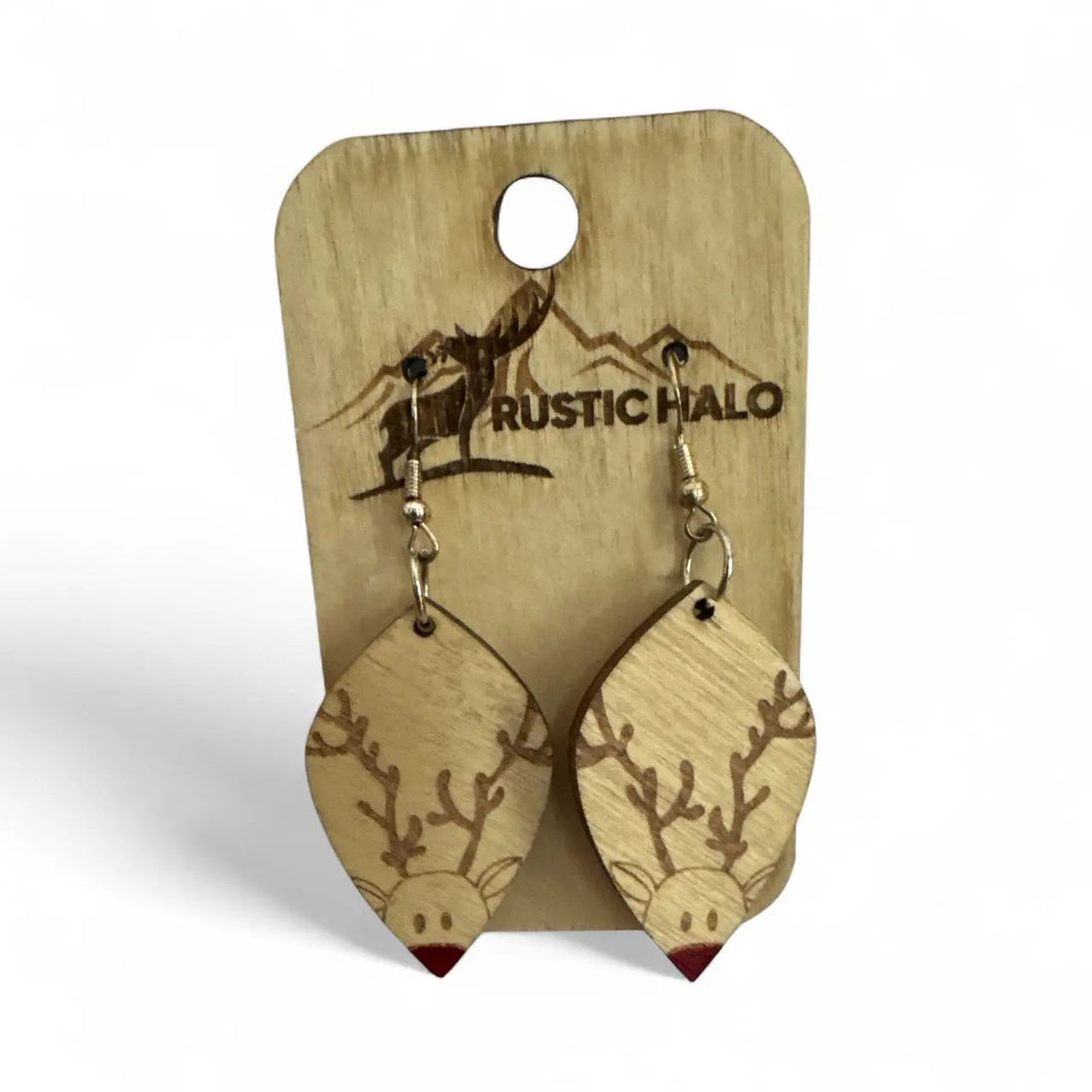 Rudolph Earrings Dangle Earrings - Rustic Halo