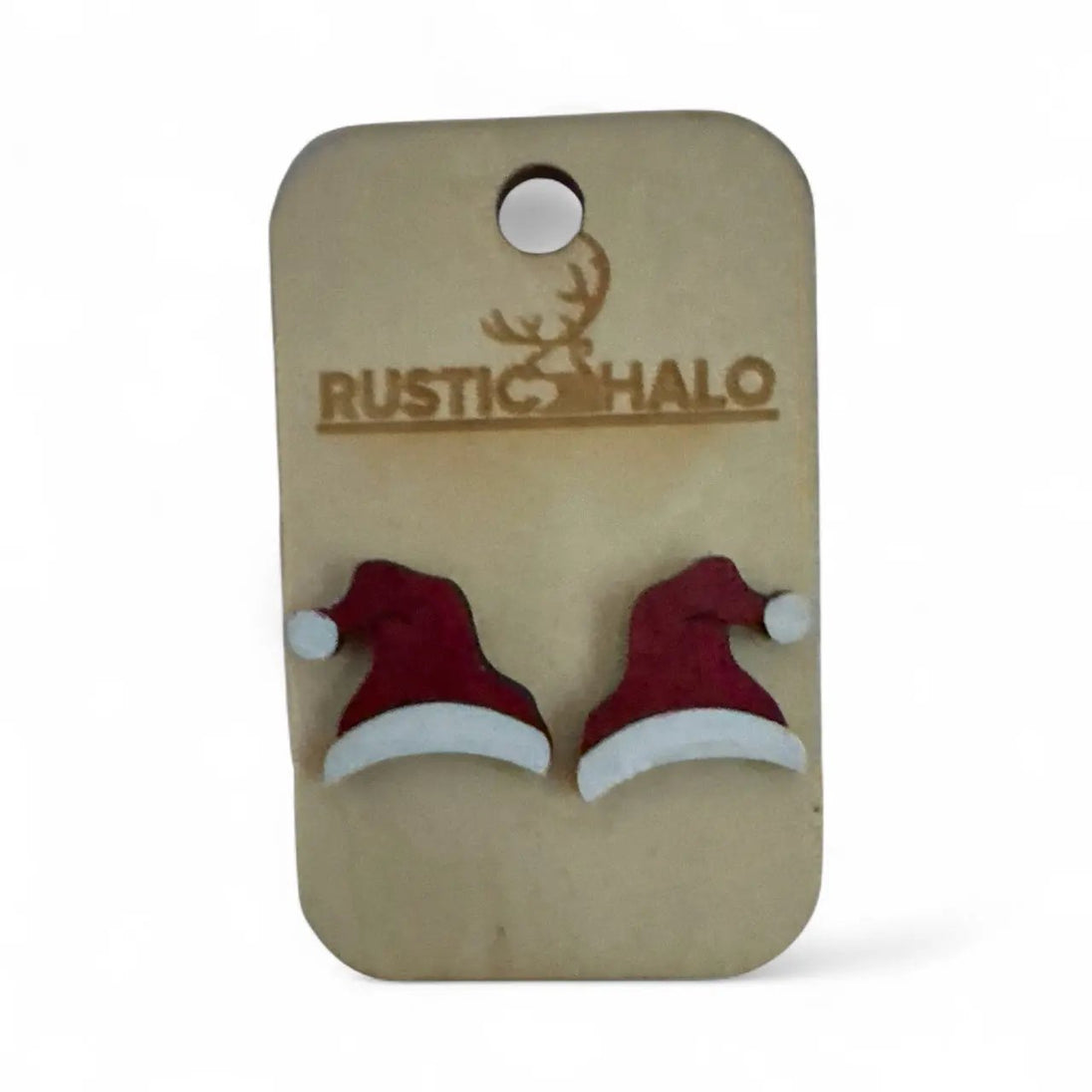 Santa Hat Stud Earrings - Rustic Halo