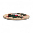 Hello Holly Leaves & Berries Door Hanger Rustic Halo