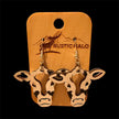Moo Cow Earrings Rustic Halo