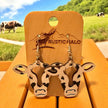 Moo Cow Earrings Rustic Halo