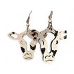 Moo Cow Earrings Rustic Halo