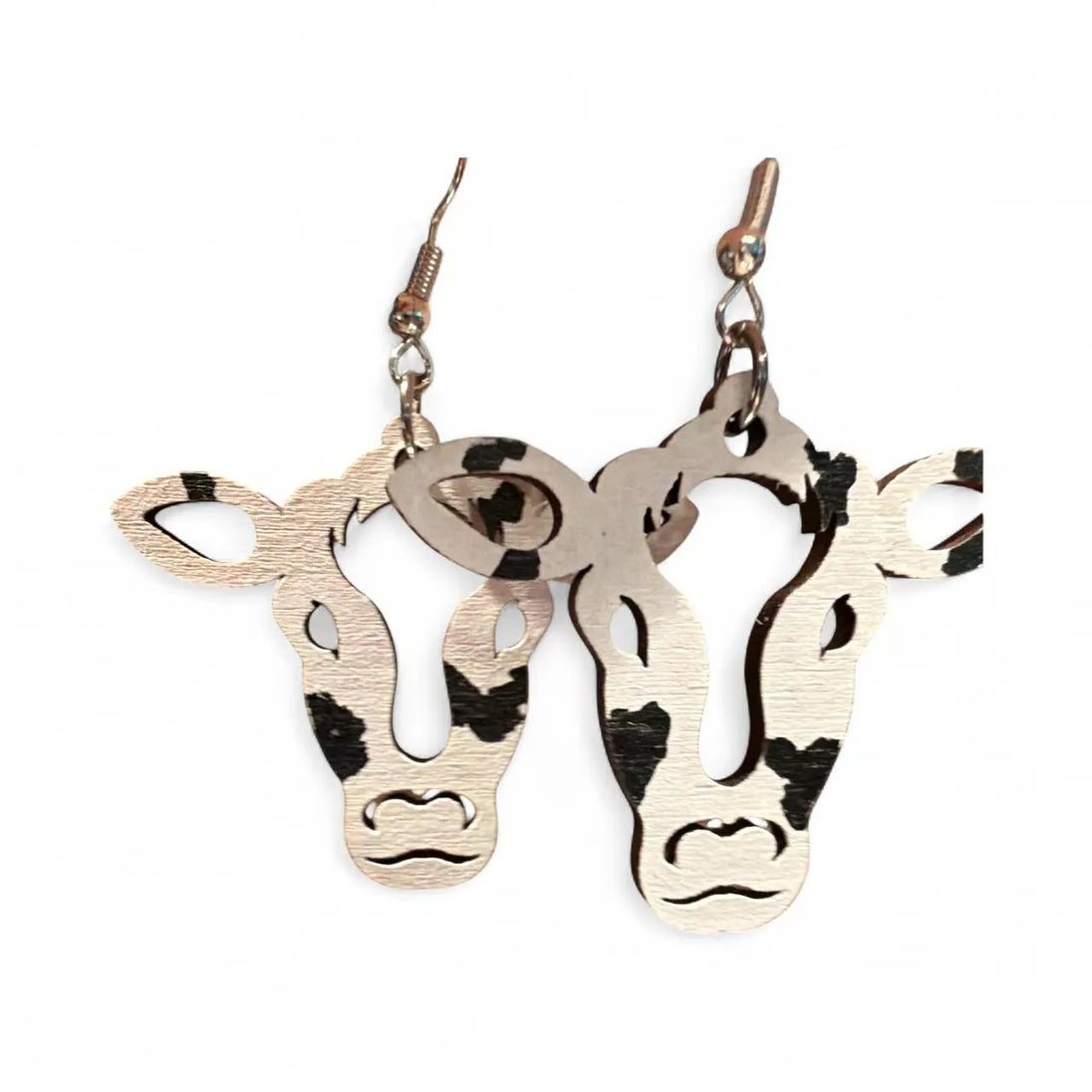 Moo Cow Earrings Rustic Halo