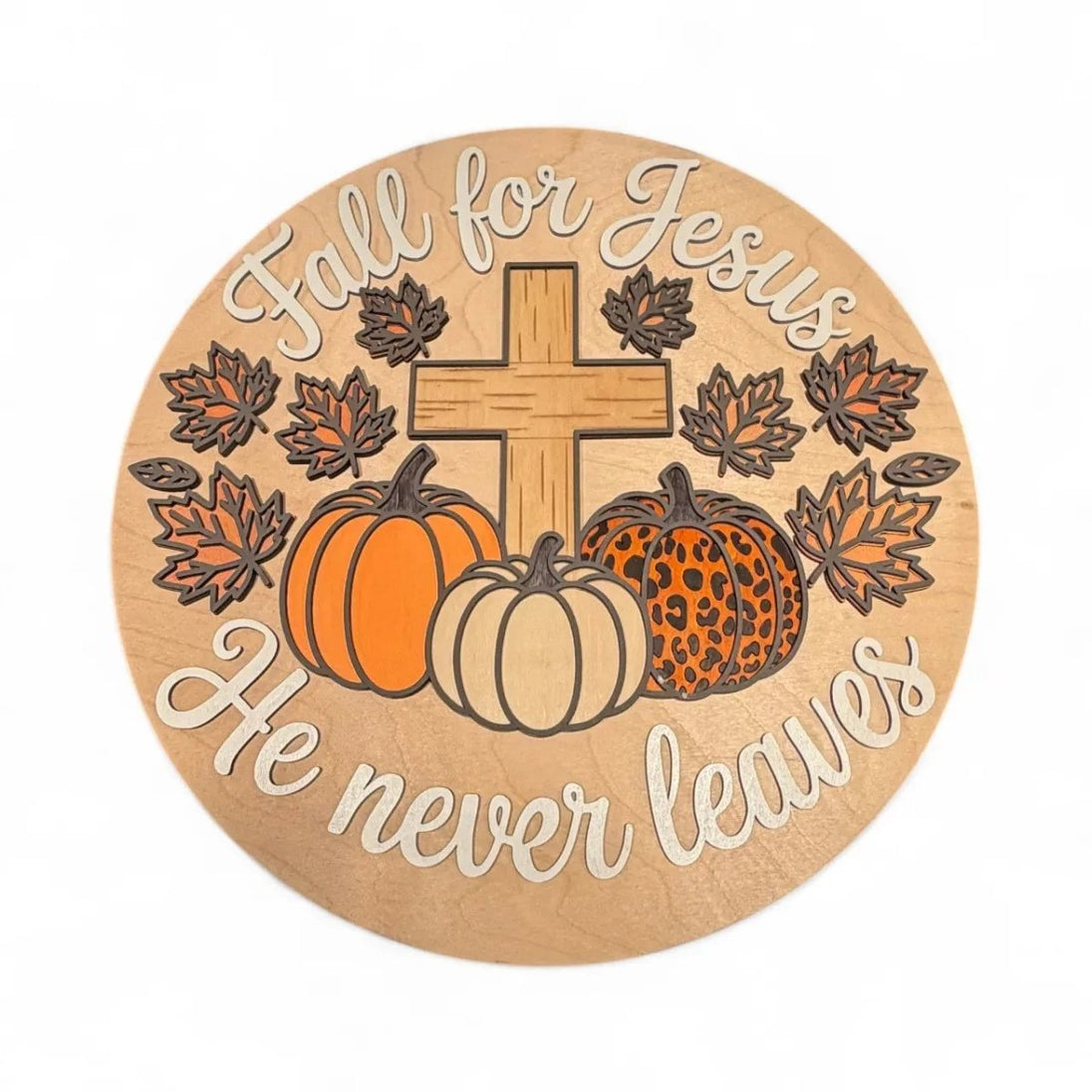 Fall for Jesus Door Hanger Rustic Halo