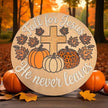 Fall for Jesus Door Hanger Rustic Halo