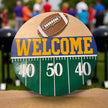 Football Welcome Sign Rustic Halo