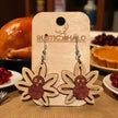 Turkey Dangle Earrings Rustic Halo