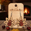 Turkey Dangle Earrings Rustic Halo