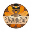 Thankful Turkey Door Hanger Rustic Halo