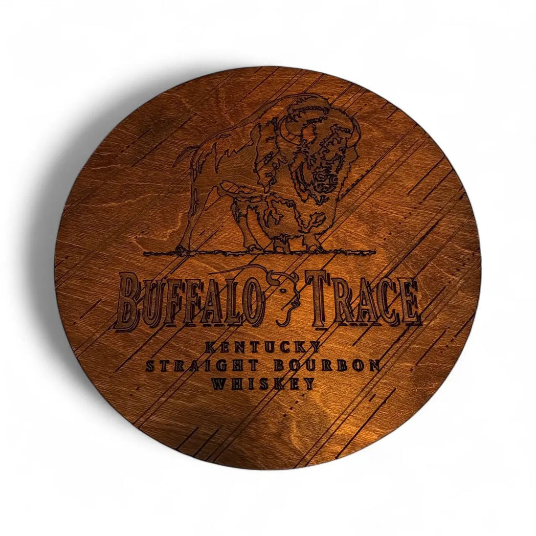 Buffalo Trace Round Sign Rustic Halo