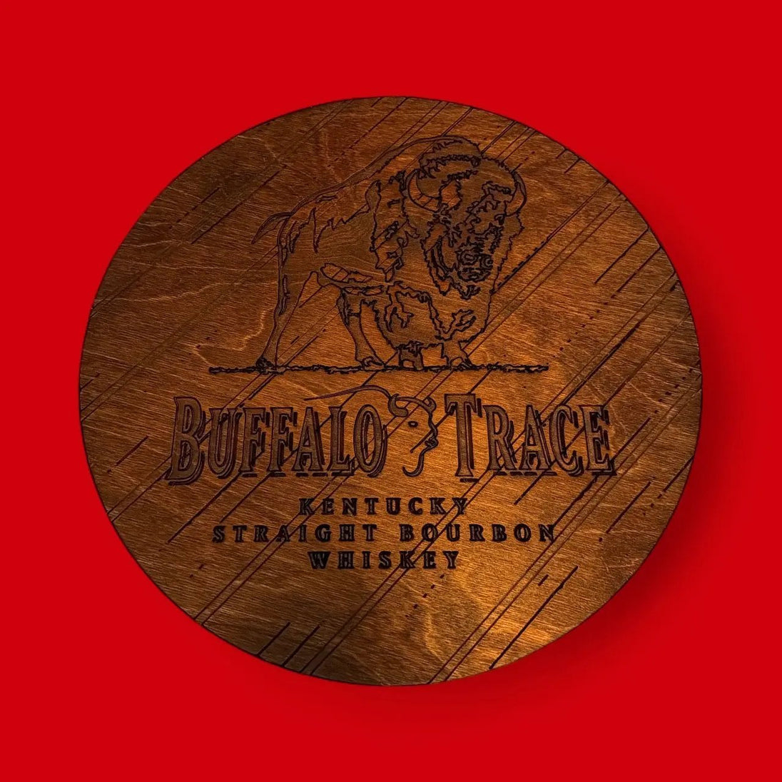 Buffalo Trace Round Sign Rustic Halo