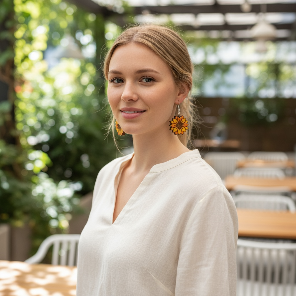 Sunflower Dangle Earrings