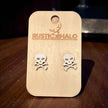 Skull and Cross Bone Stud Earrings - Rustic Halo