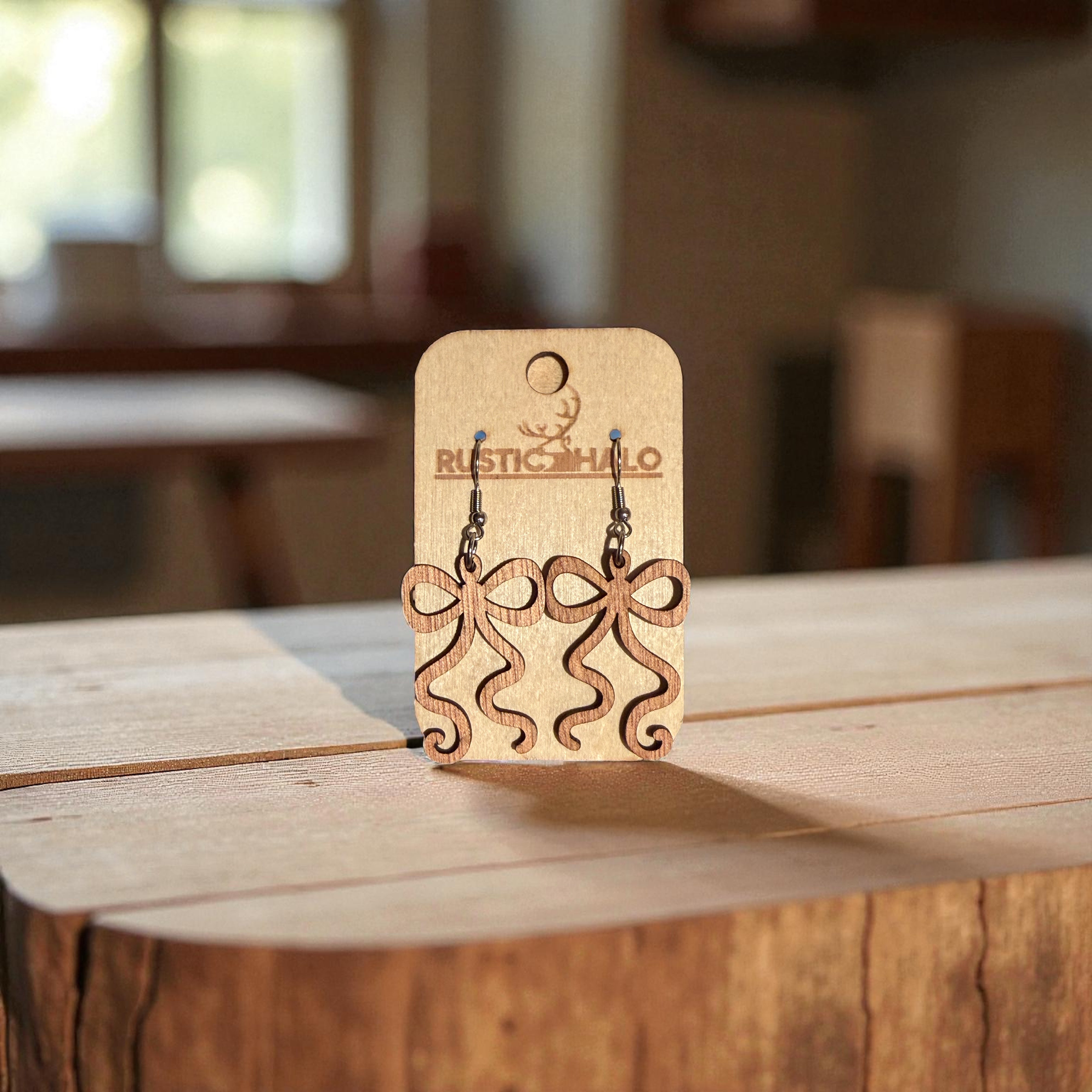 Long Tail Bow Dangle Earrings