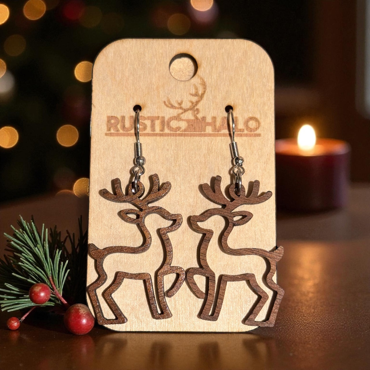 Reindeer Dangle Earrings
