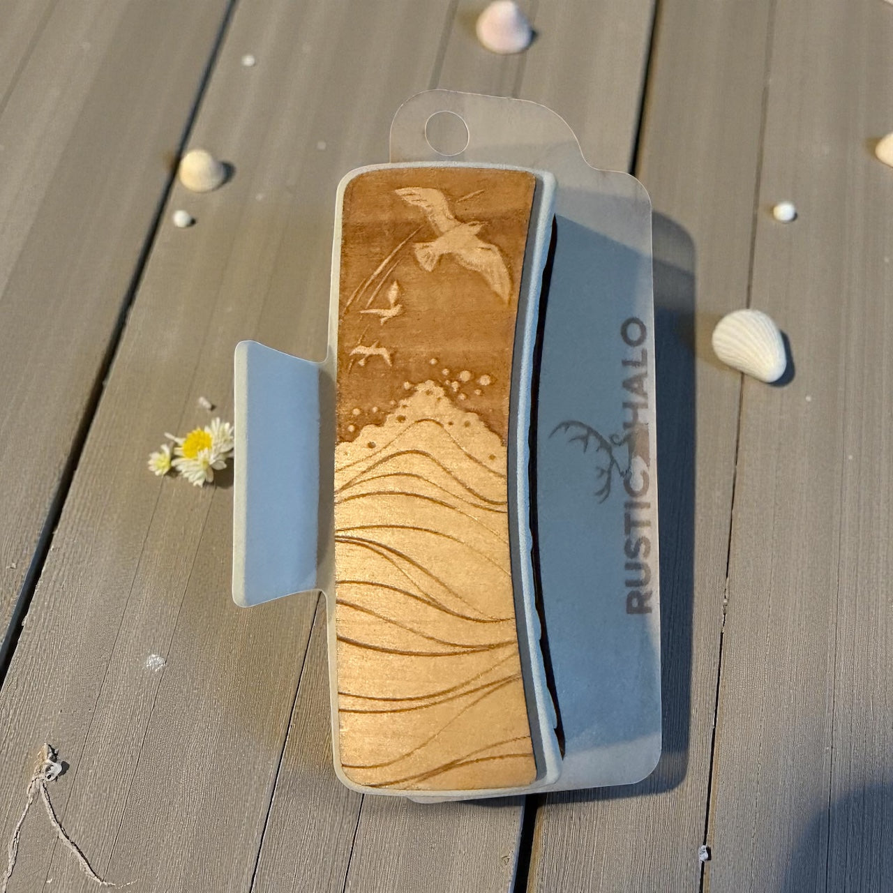 Ocean Waves/Seagull Hair Claw