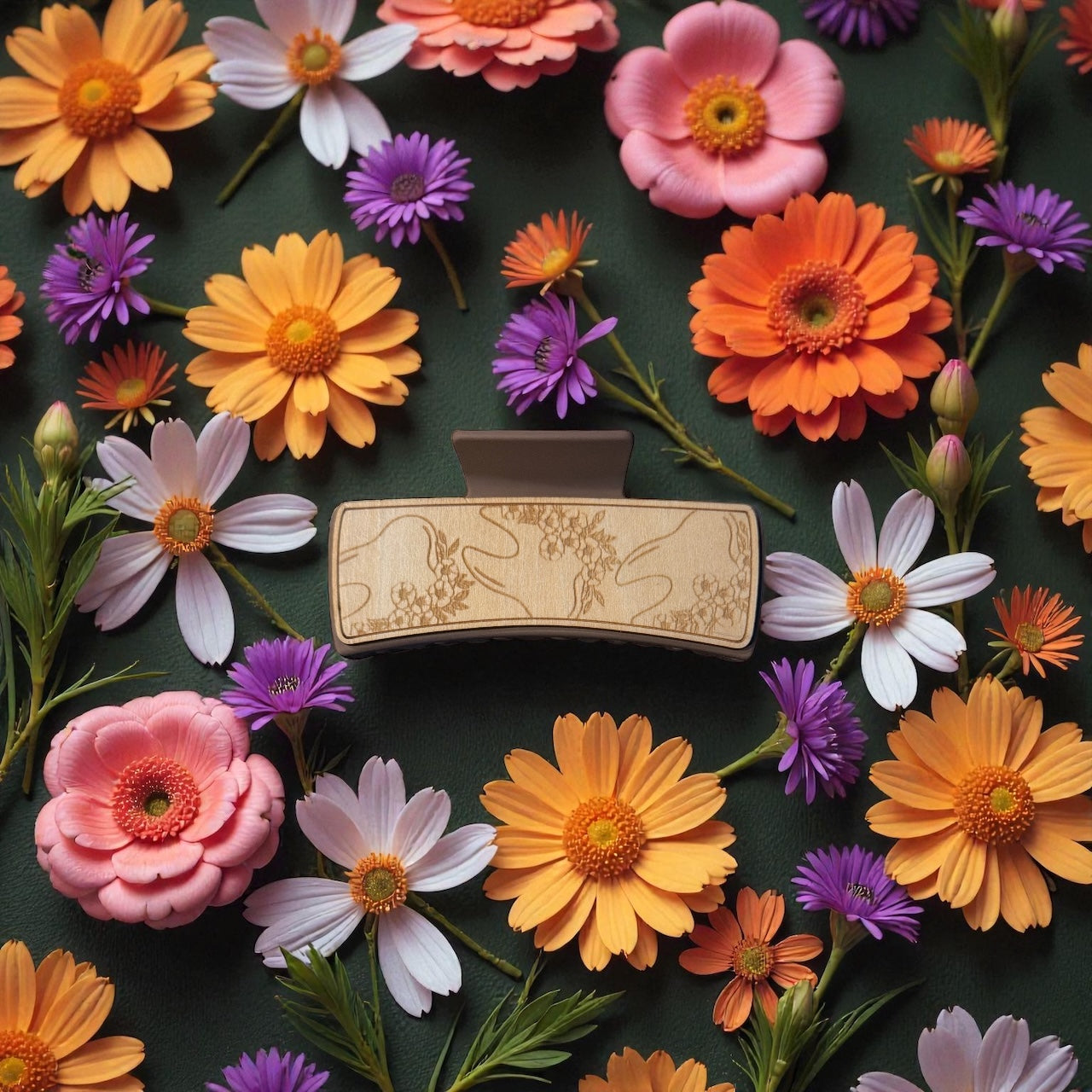 Floral Dental Hair Claw