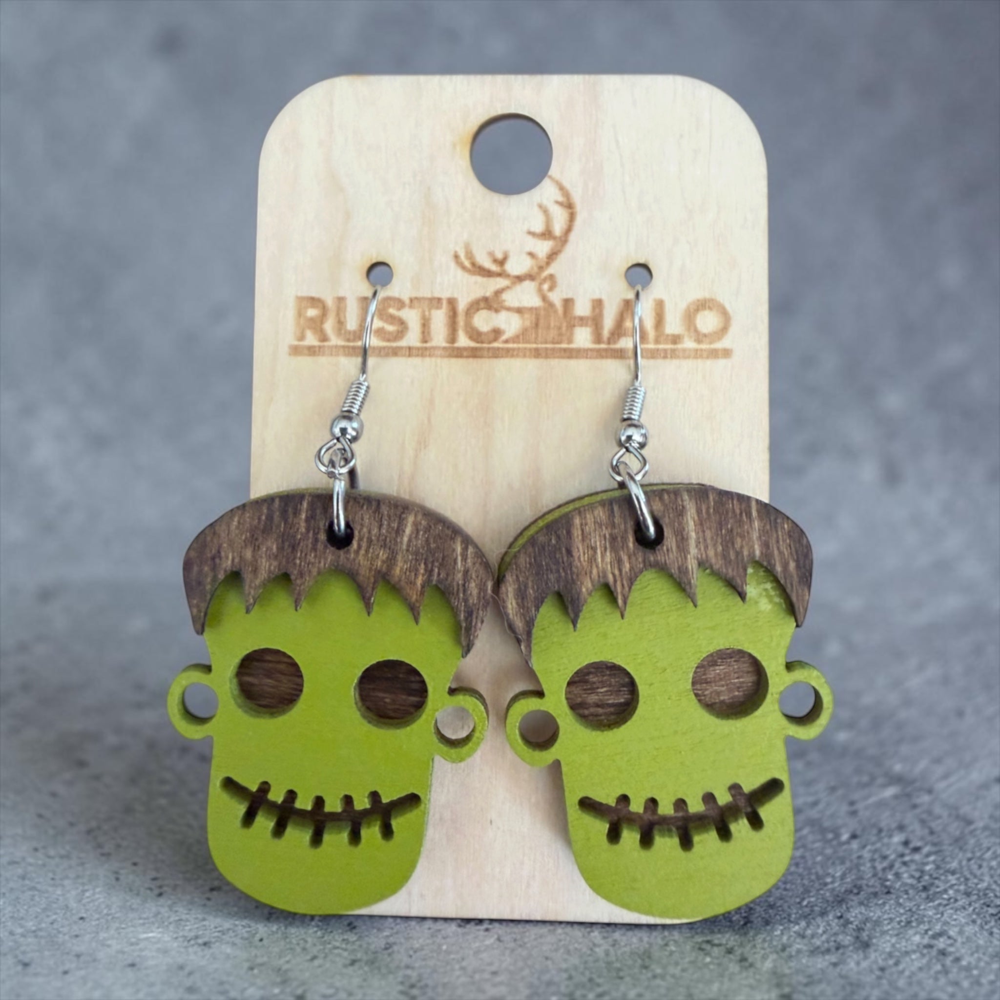 Frankie Faces Halloween Dangle Earrings