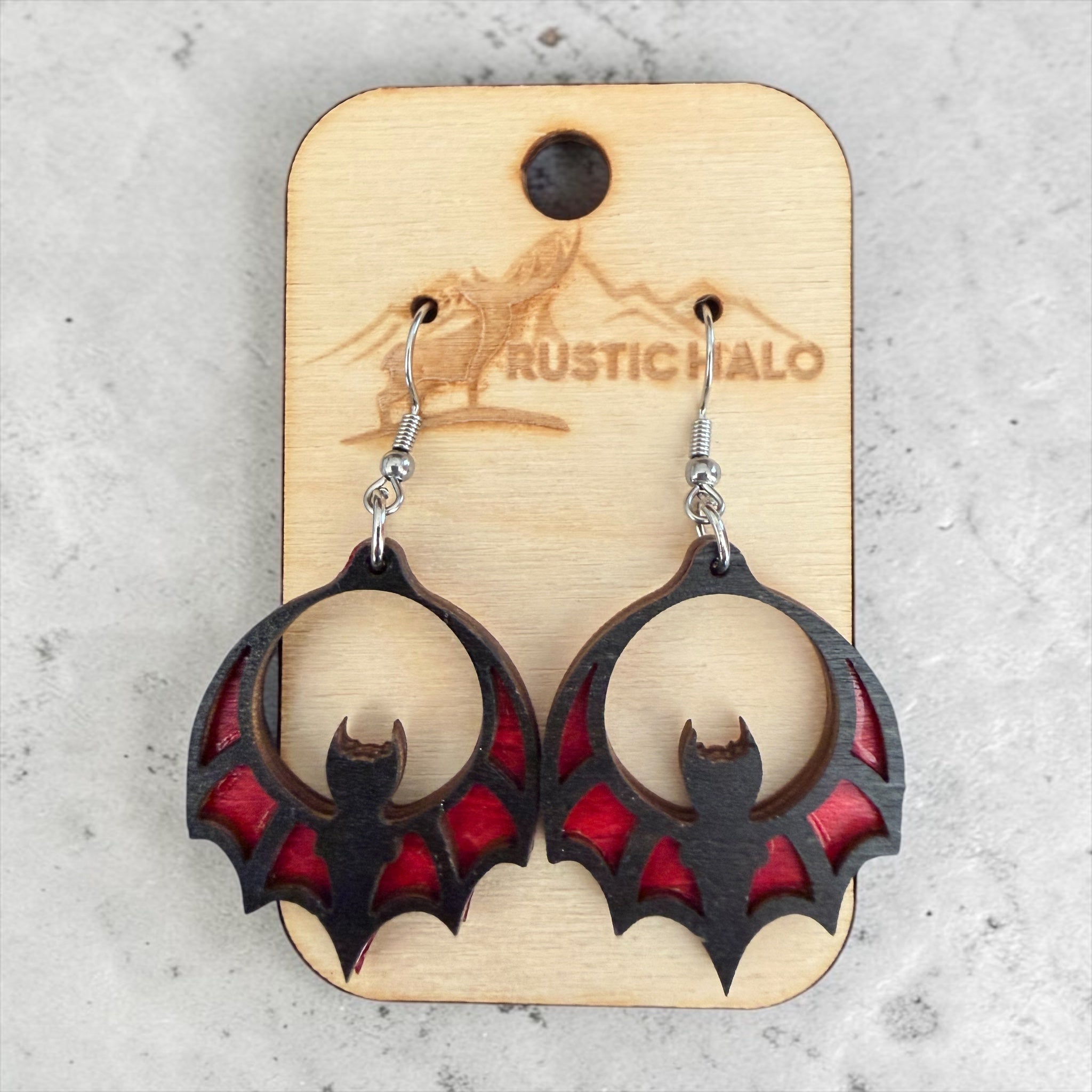 Batty for Halloween Dangle Earrings