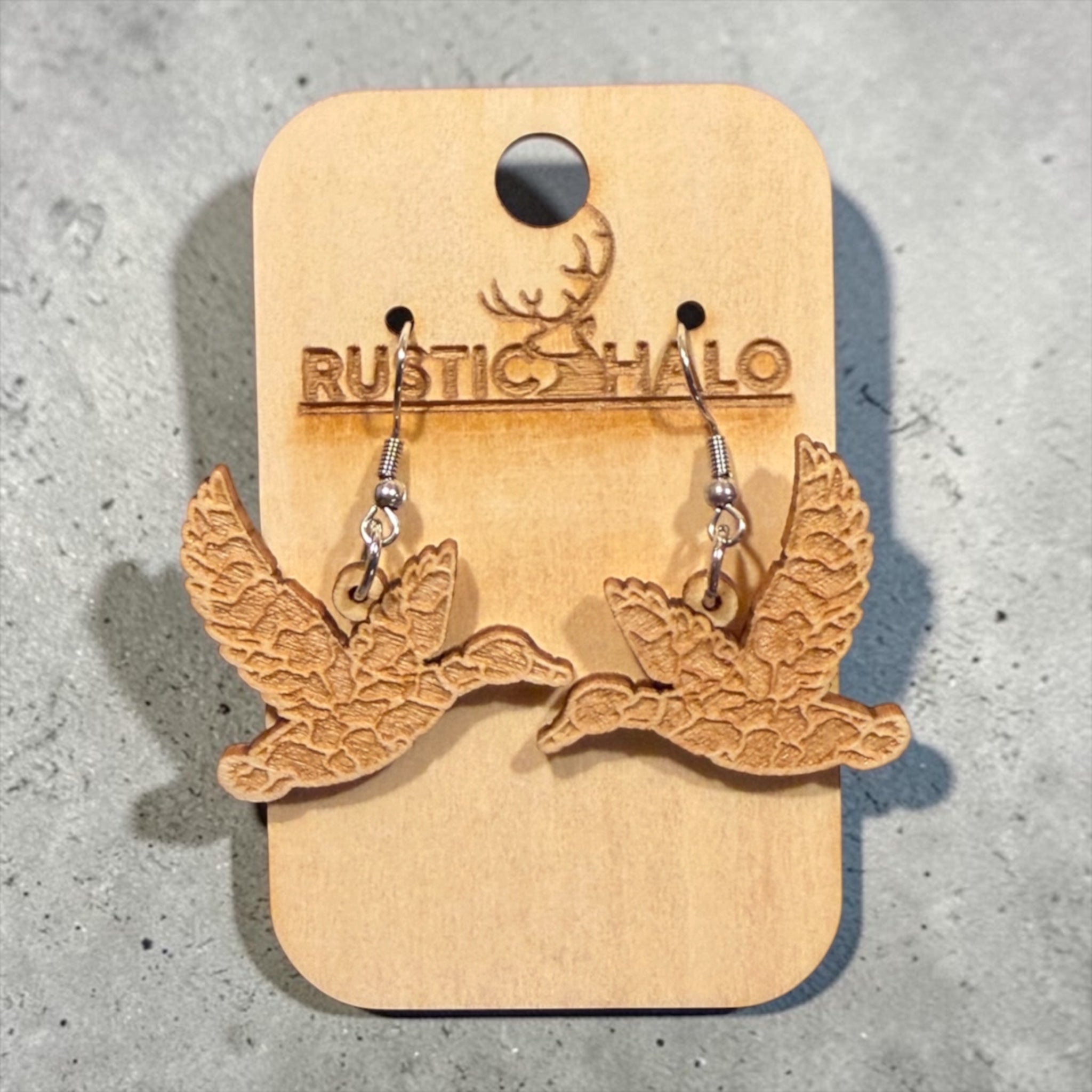 Wild Wings Wooden Duck Earrings