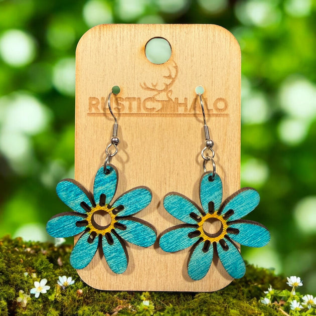 Chamomile Flower Earrings - Rustic Halo