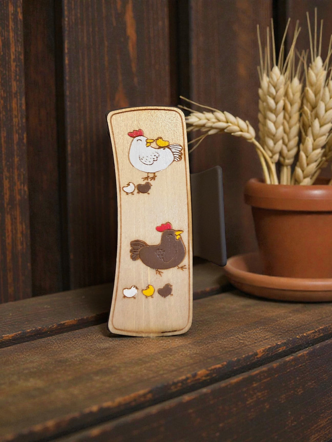 Chicken Chick Hair Claw - Rustic Halo