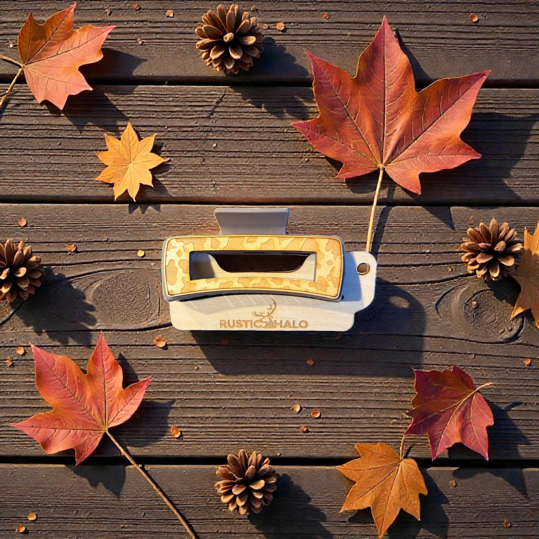 Cow Print Hair Claw OPEN - Rustic Halo