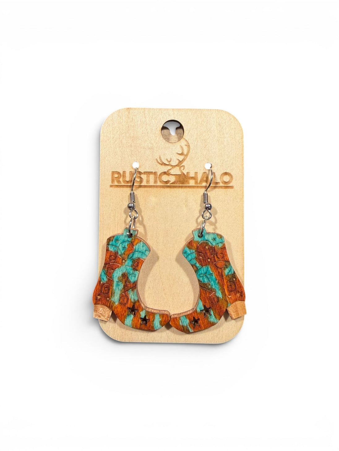 Cowboy Boot Earrings - Rustic Halo